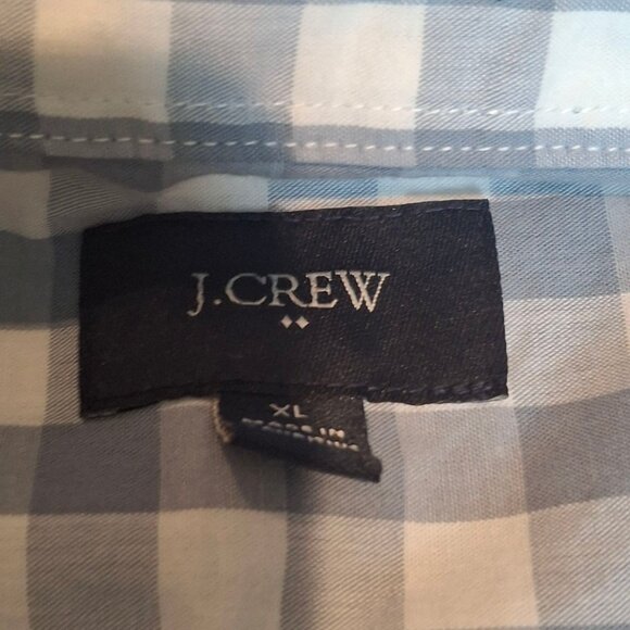 J Crew Button Down Shirt Mens XL Blue Plaid - Picture 2 of 3